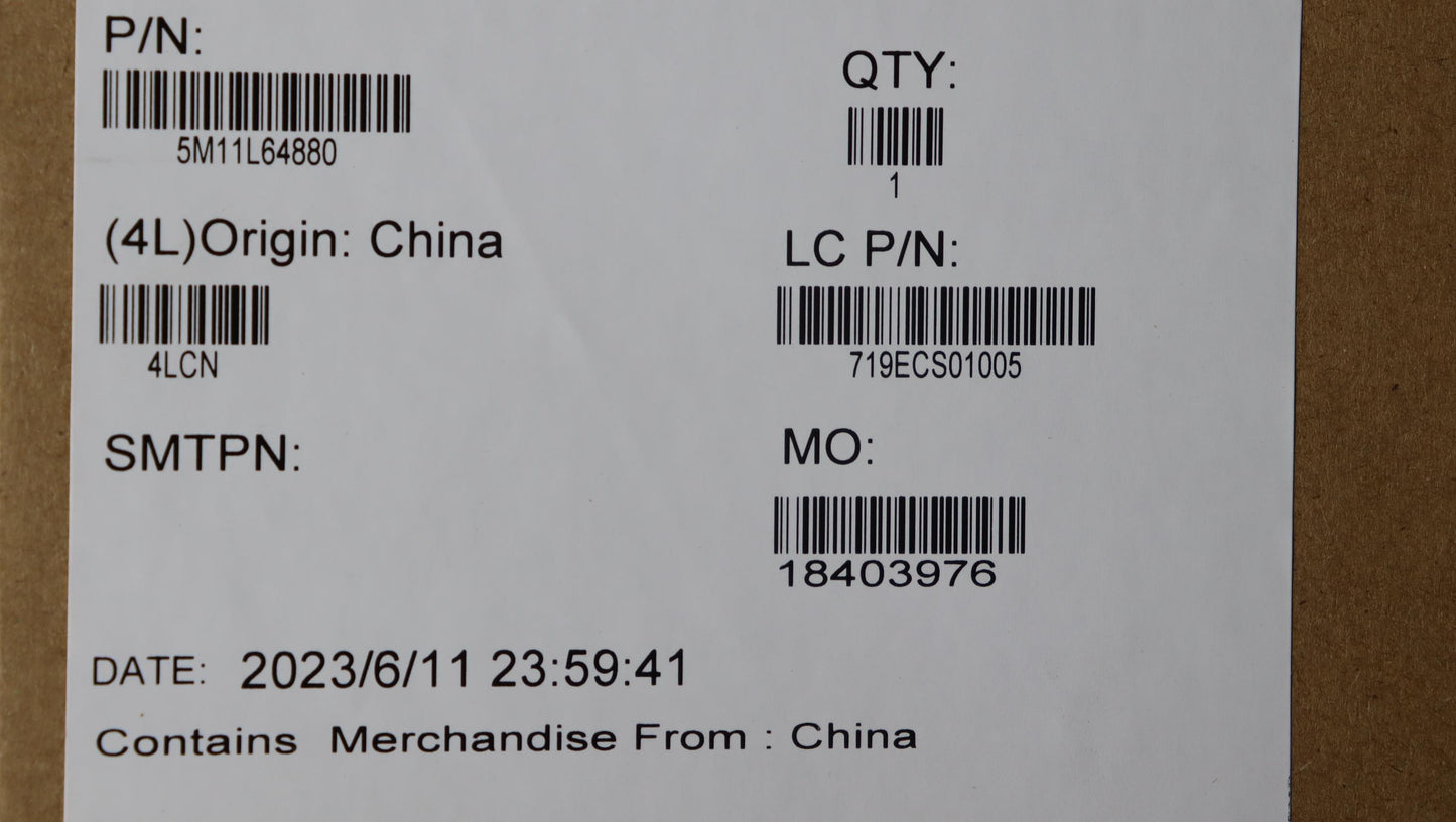 Lenovo Bezel with FHD, C30 Tape Assembly, 5M - 5M11L64880