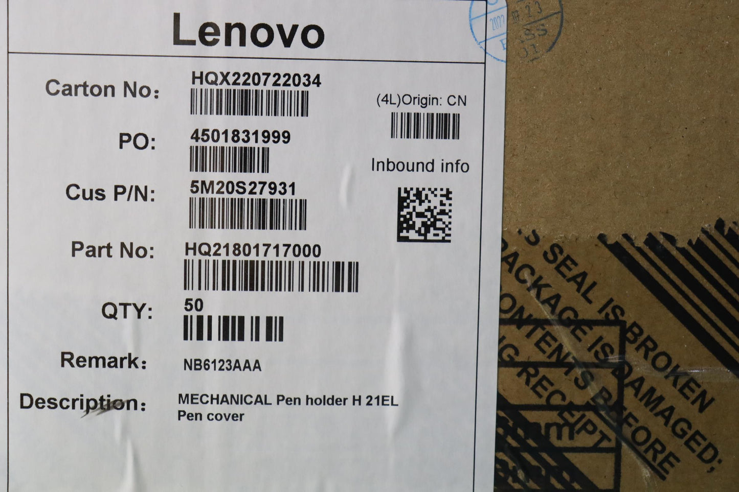 Lenovo Mechanical Pen Holder H 21El P - 5M20S27931