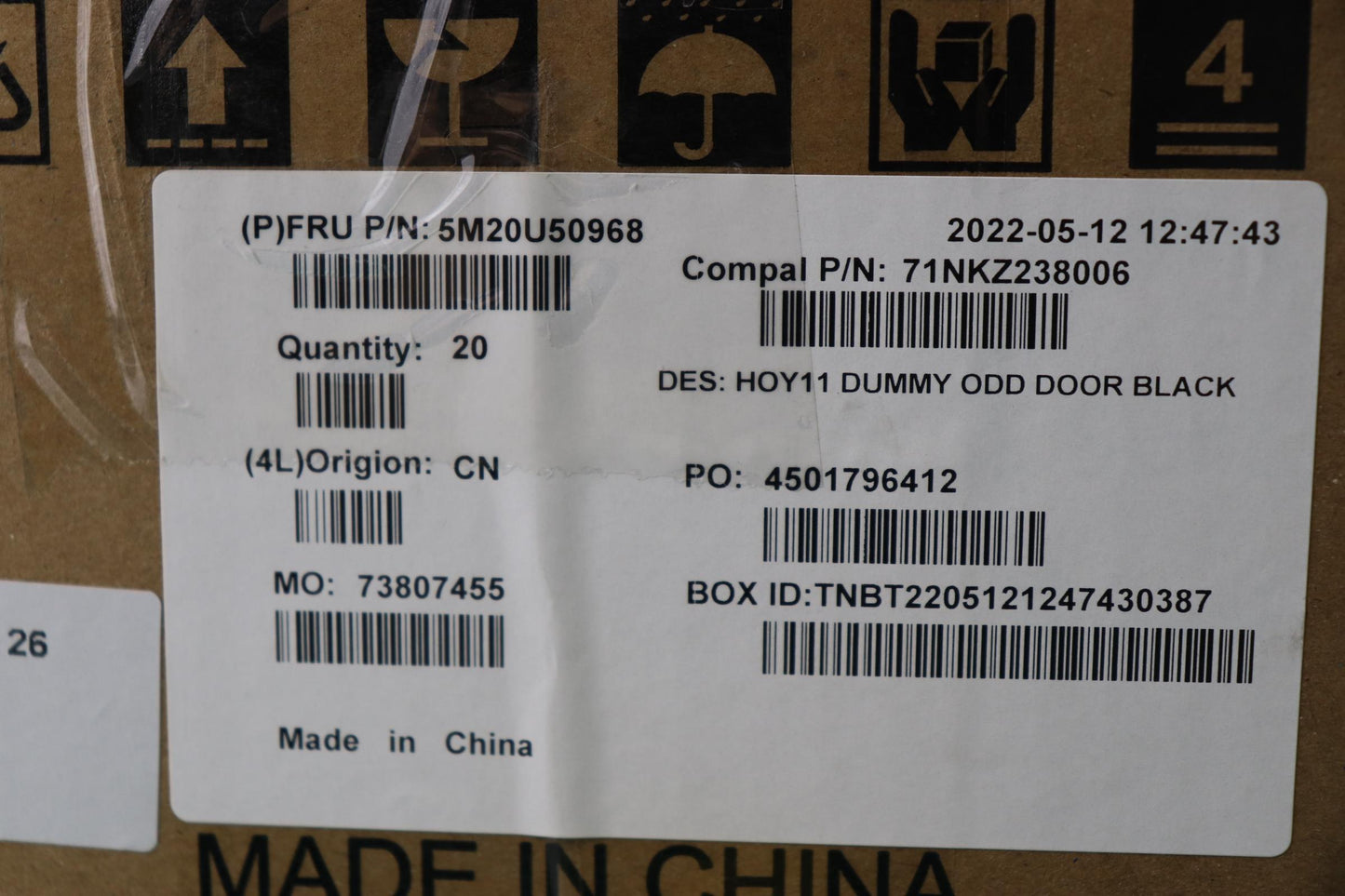 Lenovo Mechanical Dummy Bezel Odd,B,A - 5M20U50968