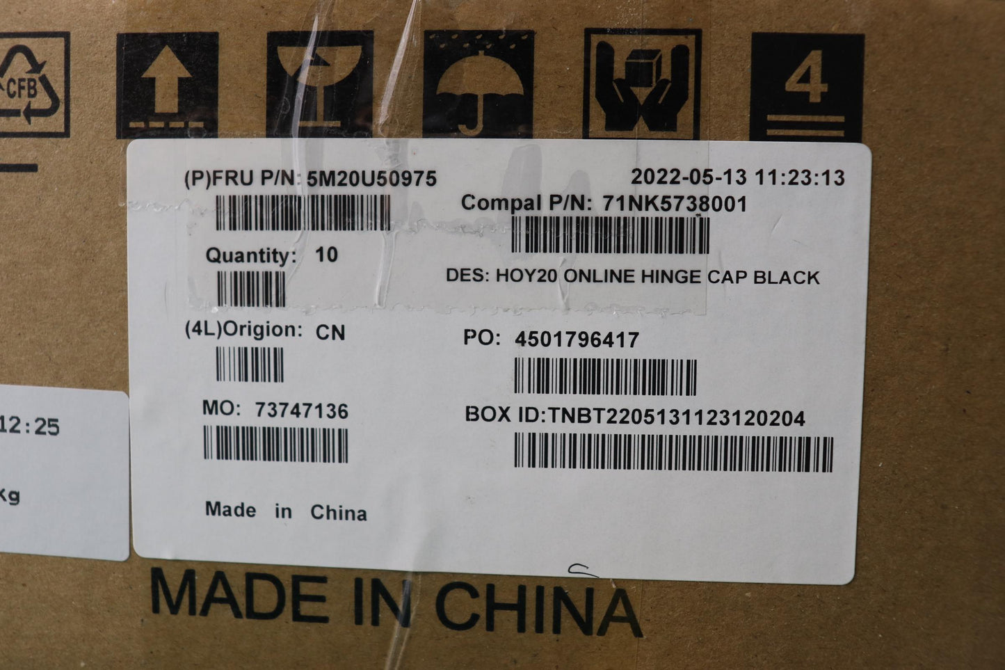 Lenovo Mechanical Lift Hnge_Cap_Blk,A - 5M20U50975