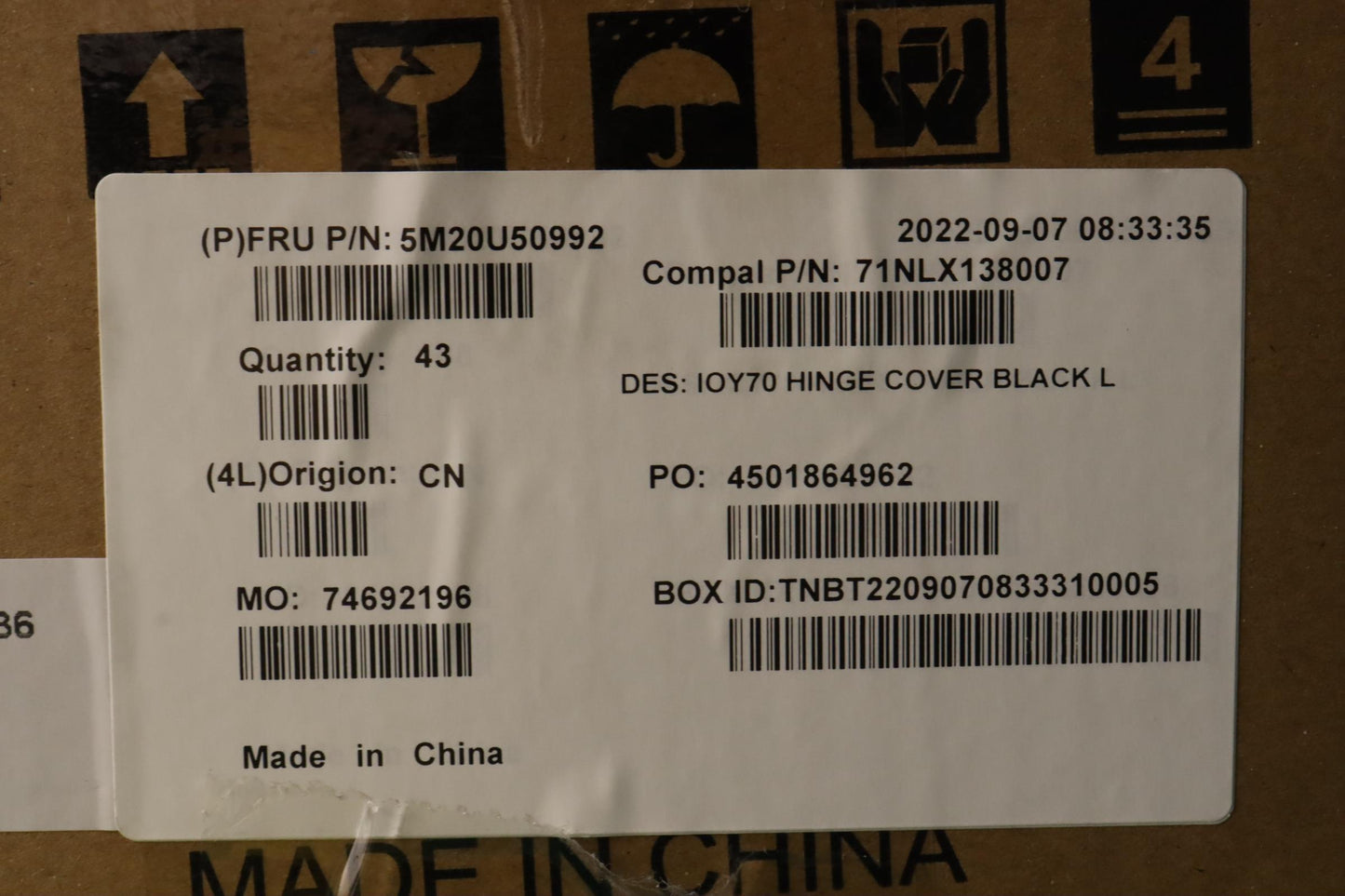 Lenovo Mechanical Hingecapleftblack,N - 5M20U50992