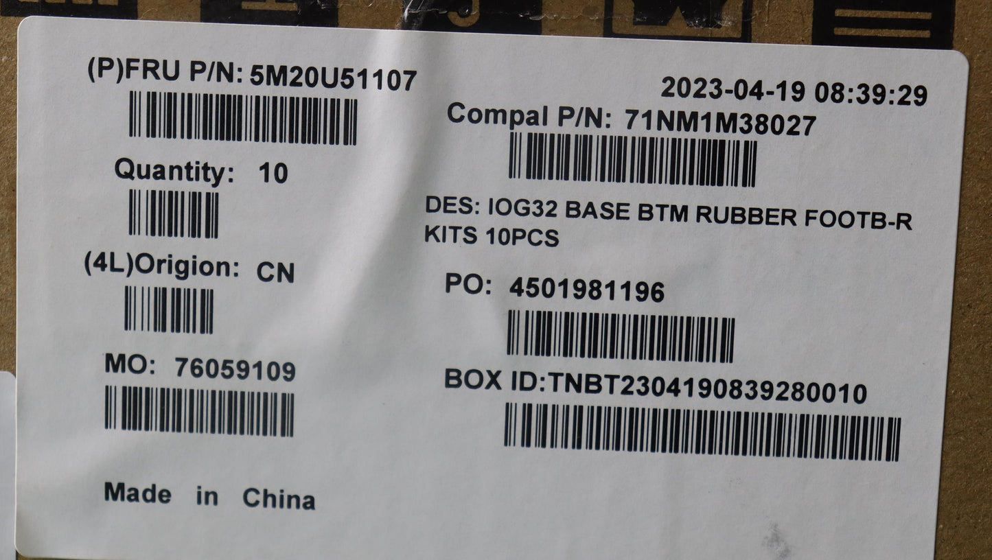 Lenovo Mechanical Y9_Base_Bottom_Rubb - 5M20U51107