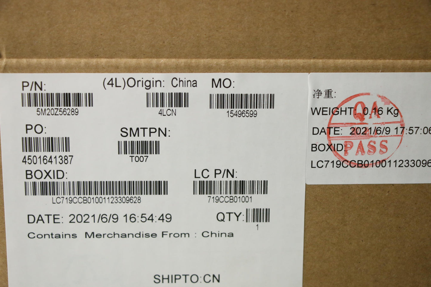 Lenovo Mechanical Fru Mechanical Misc - 5M20Z56289