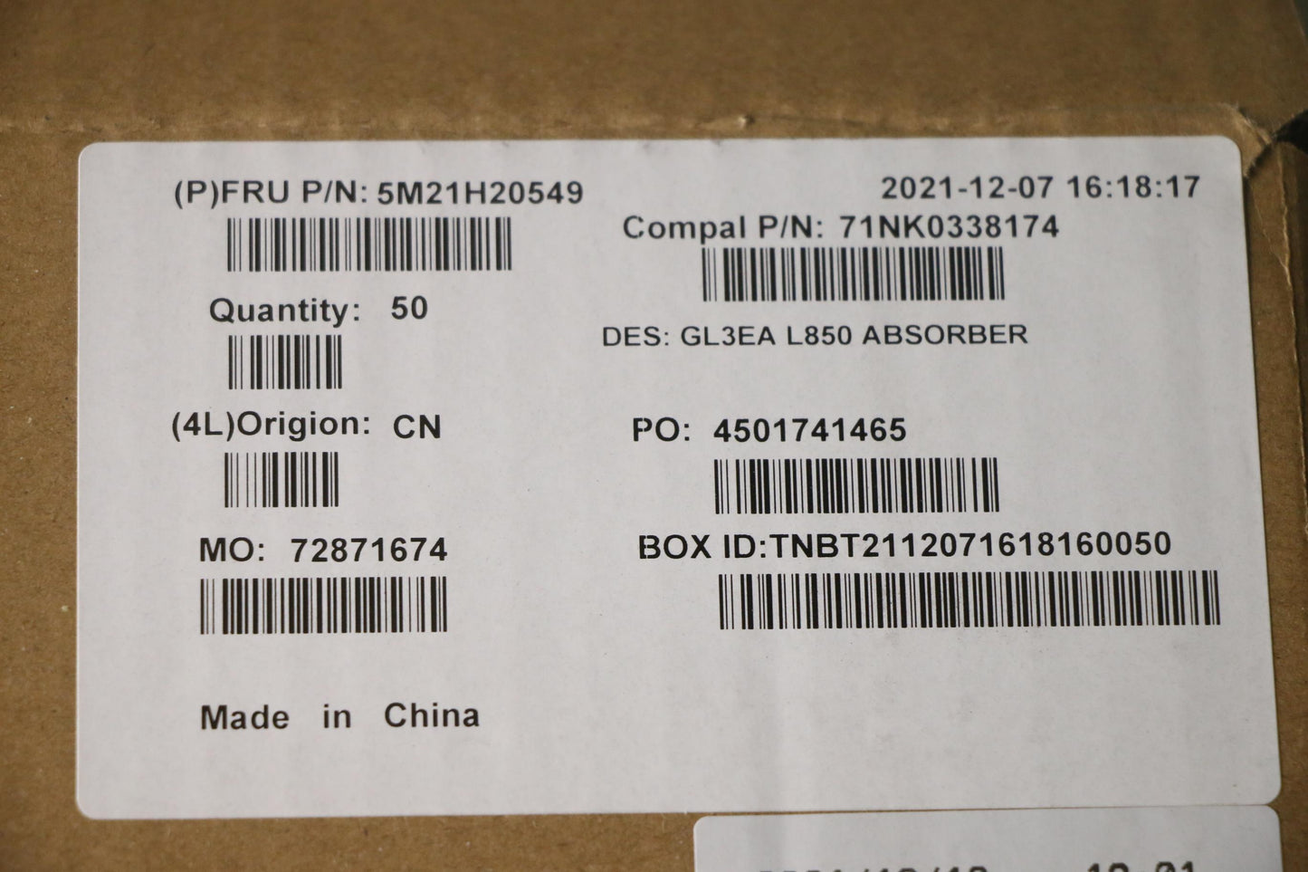 Lenovo Mechanical Fru,300E L850 Absor - 5M21H20549
