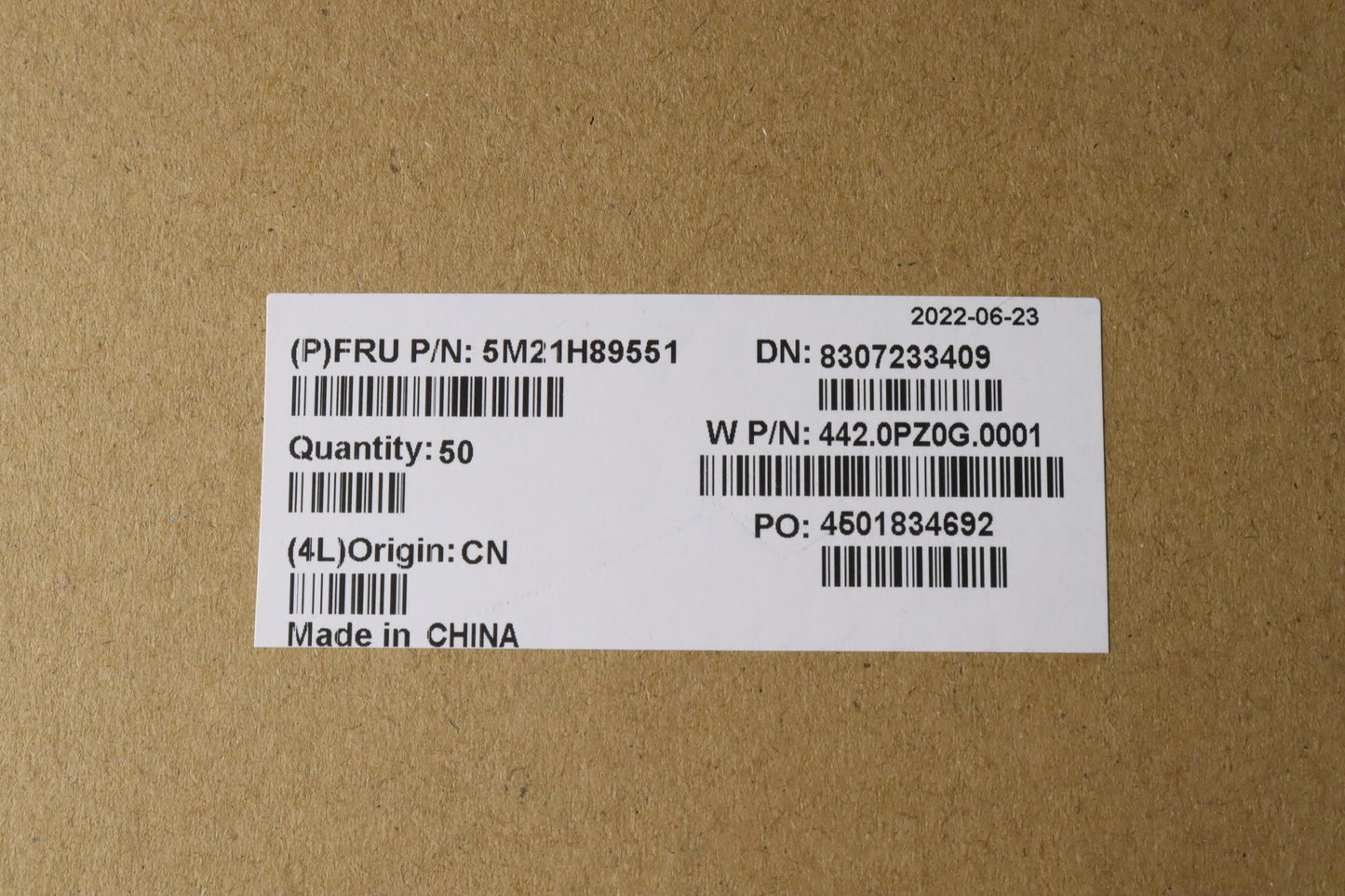 Lenovo Mechanical Fru Cover, Sim Tray - 5M21H89551