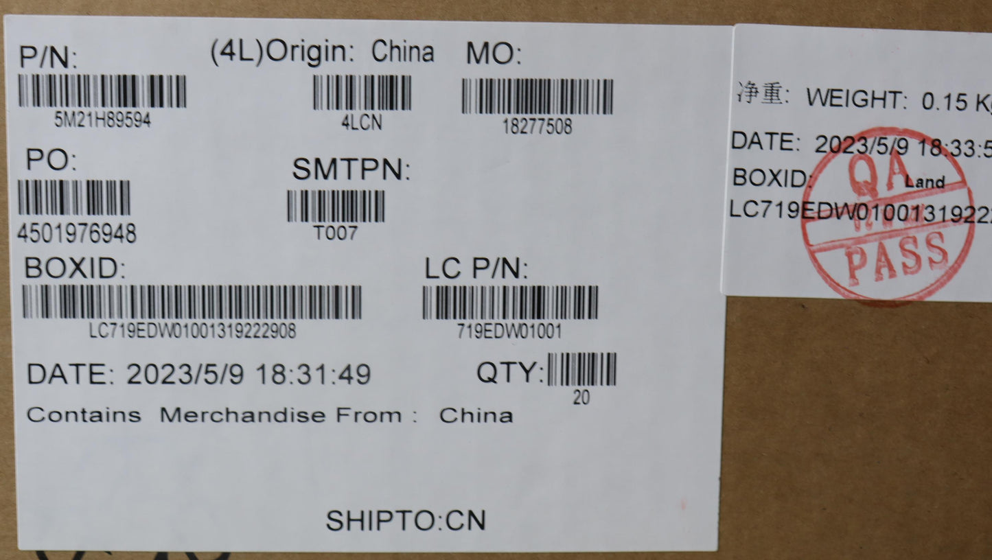 Lenovo Mechanical Fru Mech Kt4D1 Sim - 5M21H89594