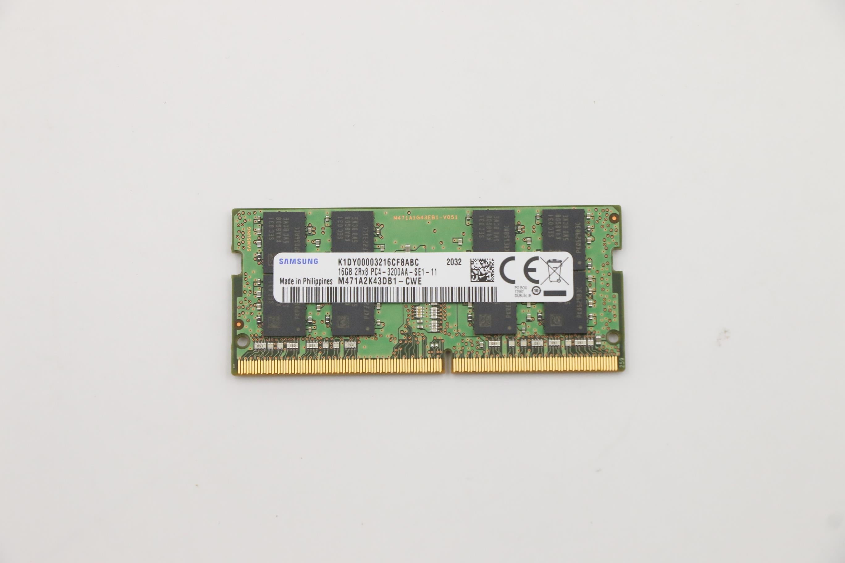Lenovo 16GB DDR4 3200MHz SoDIMM Memory by Samsung - SM30N76637
