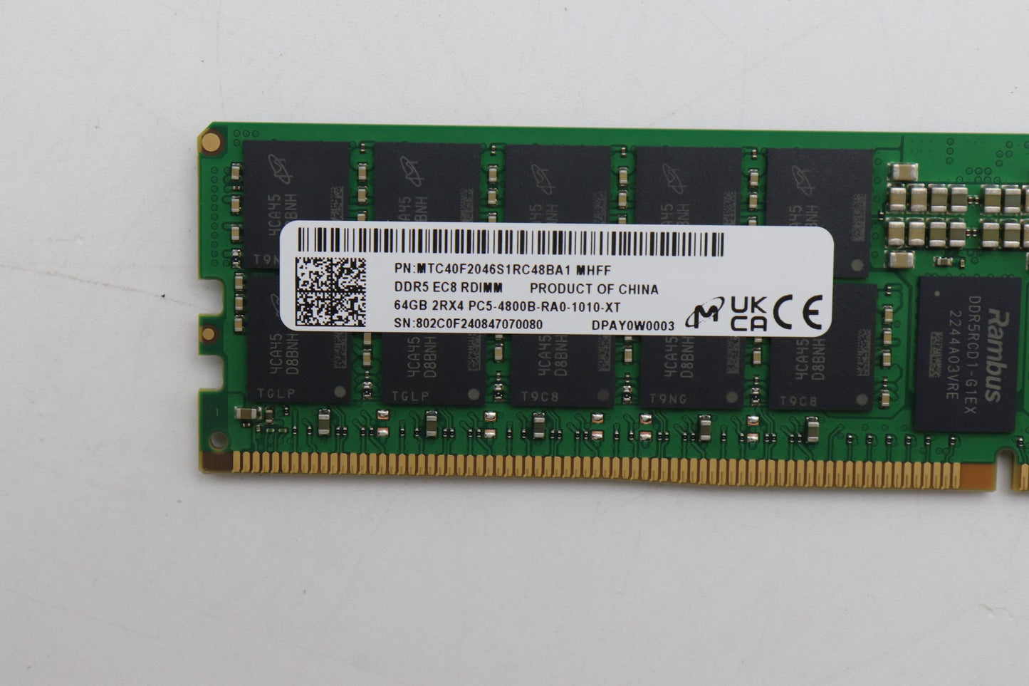 Lenovo Memory 64Gb,Micron,Mtc40F2046S - 5M30V06881