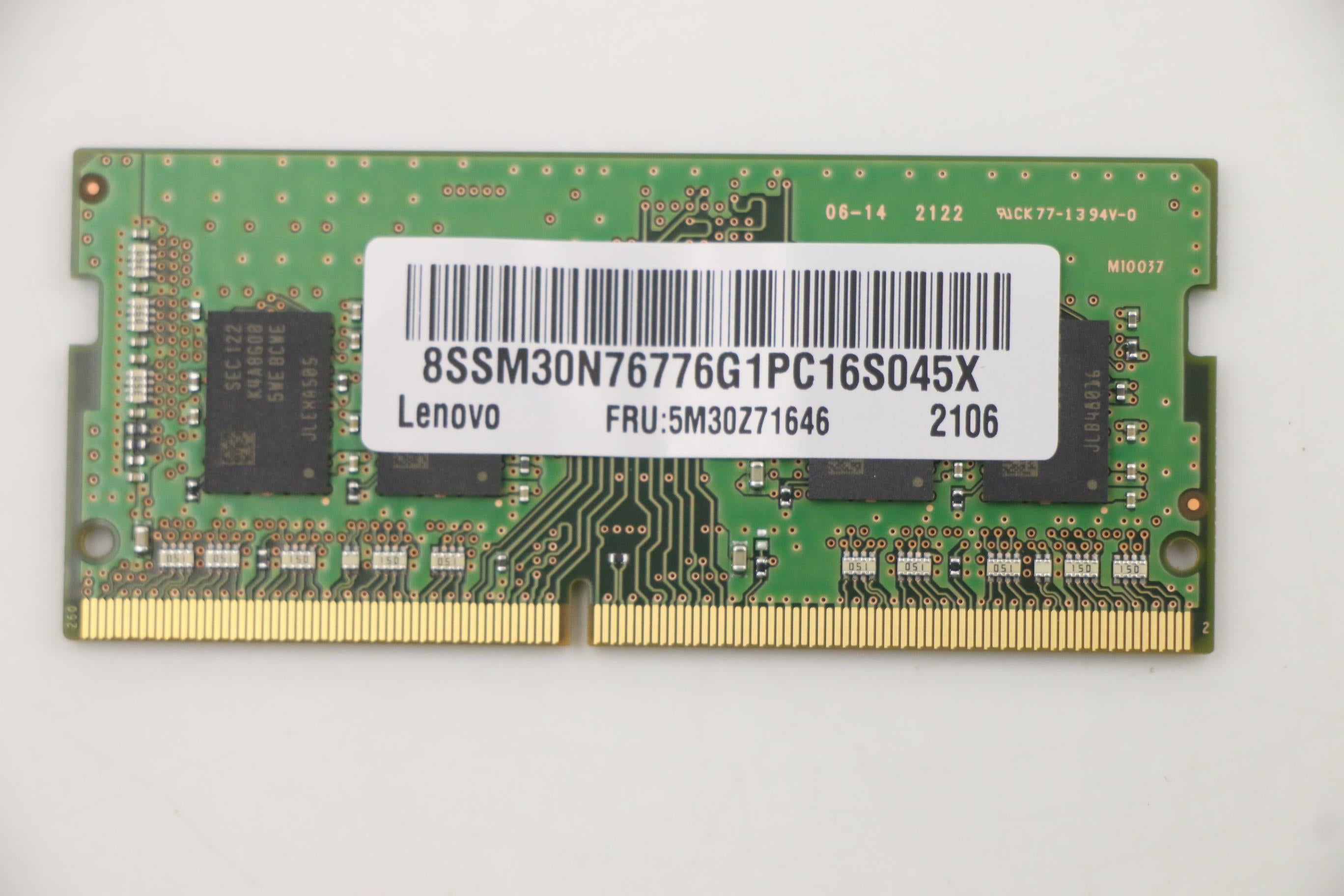 Lenovo 8GB Memory, DDR4, 3200 MHz, SODIMM, Samsung - 5M30Z71646