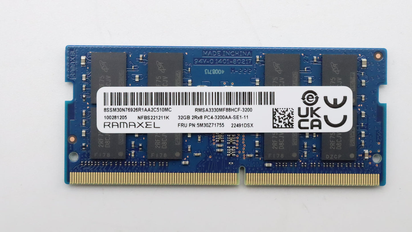 Lenovo Memory Sodimm,32Gb,Ddr4,3200,R - 5M30Z71755