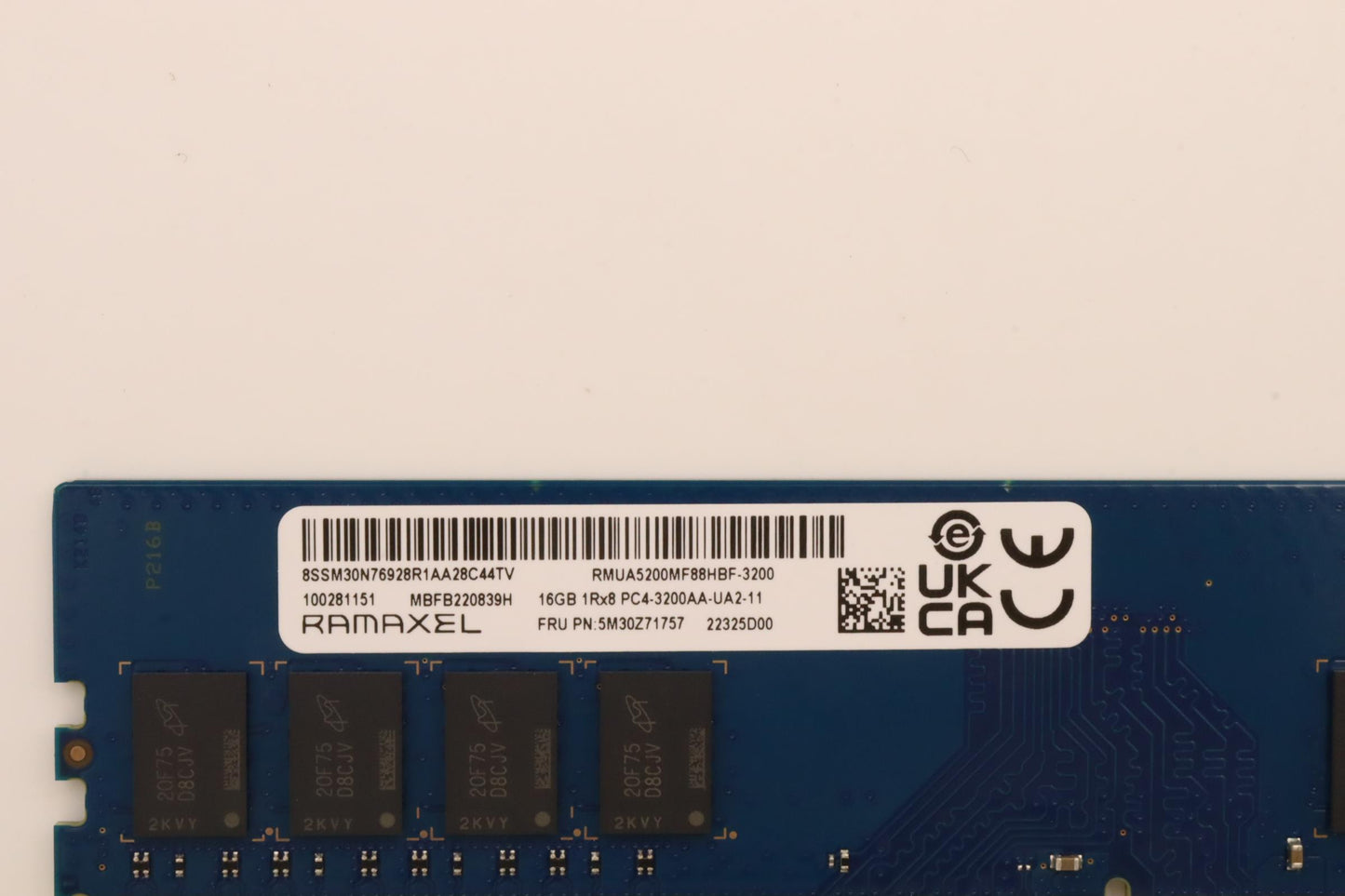 Lenovo (5M30Z71757) Memory, 16G, DDR4, 3200, UDIMM, Ramaxel