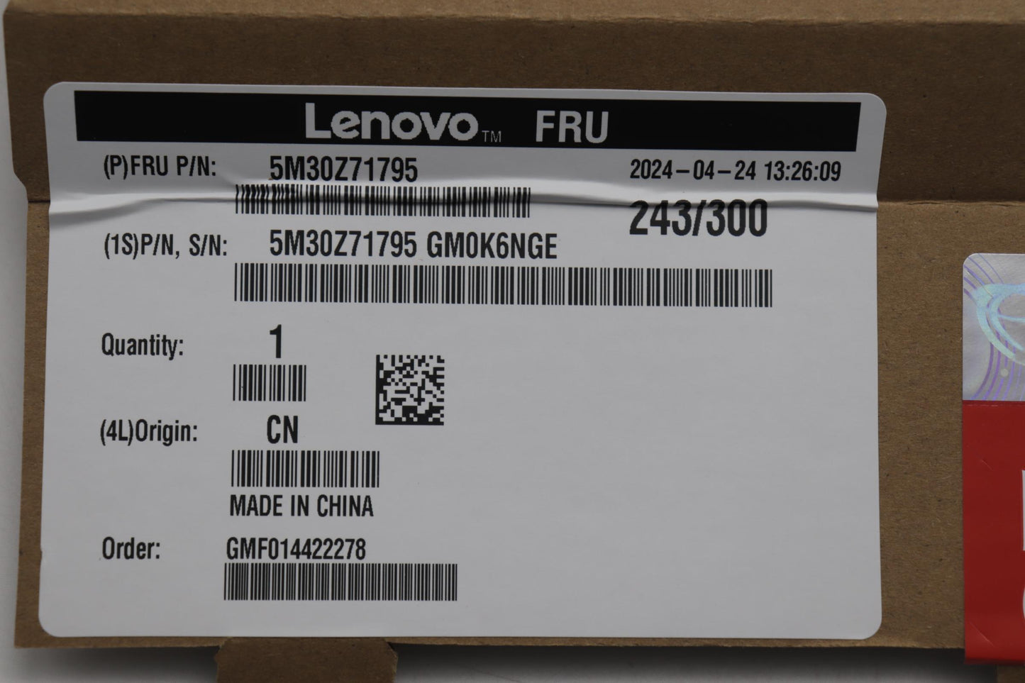 Lenovo Memory Sodimm,8Gb,Ddr5,5600,Sk - 5M30Z71795