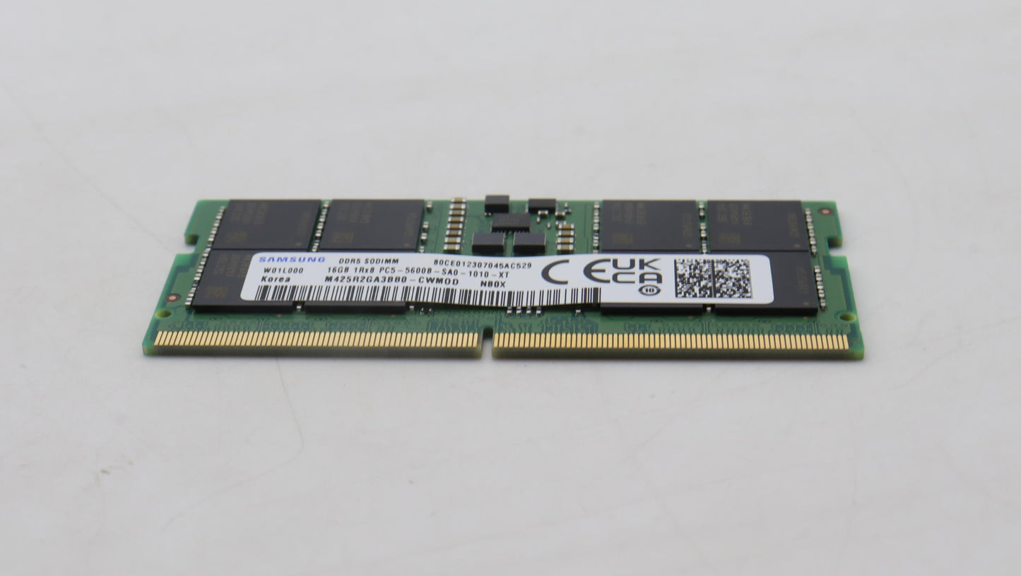 Lenovo (5M31K03047) Memory, 16GB, DDR5, 5600 MHz, SODIMM, Samsung