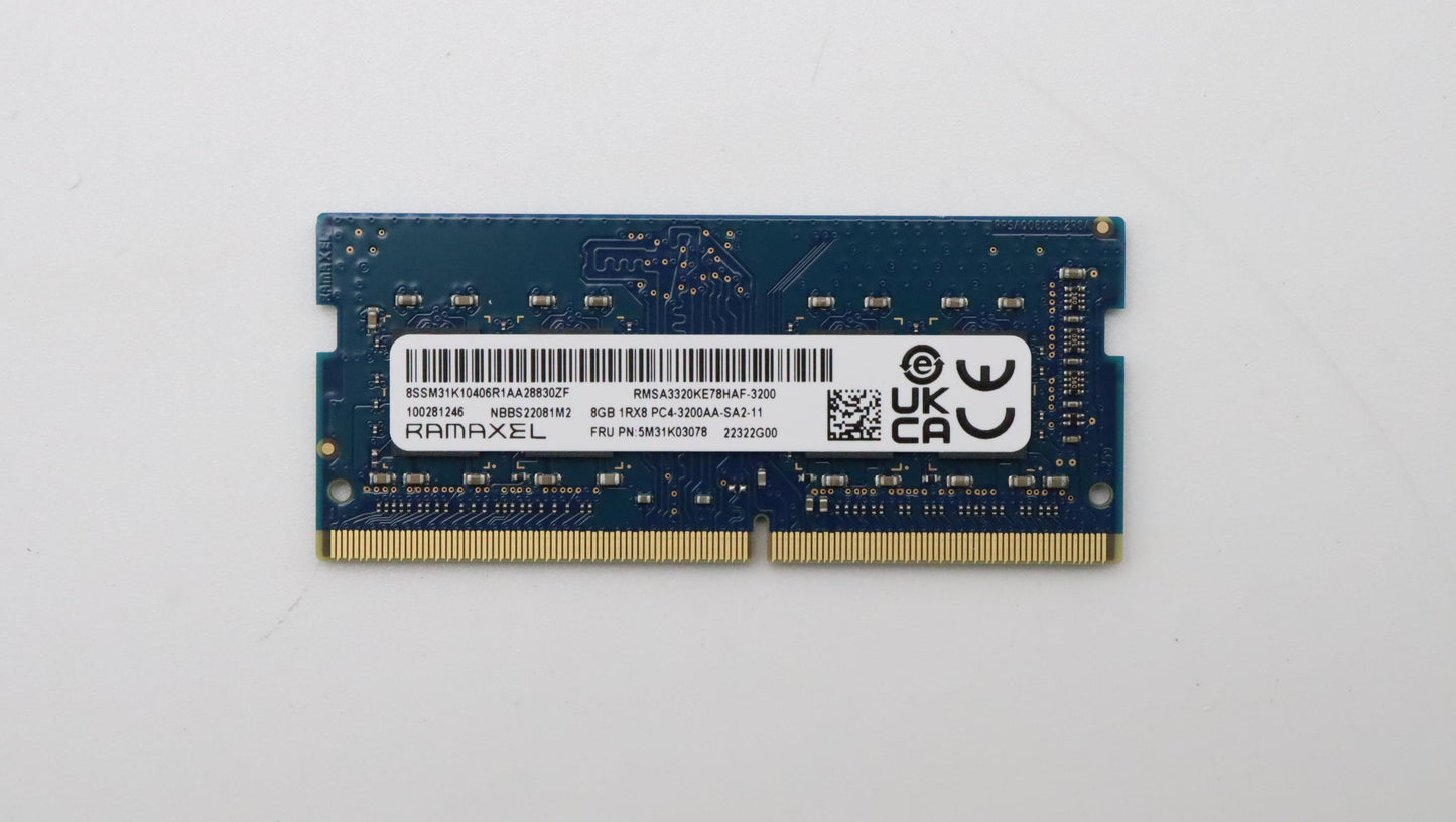 Lenovo Memory Sodimm,8Gb,Ddr4,3200,Ra - 5M31K03078
