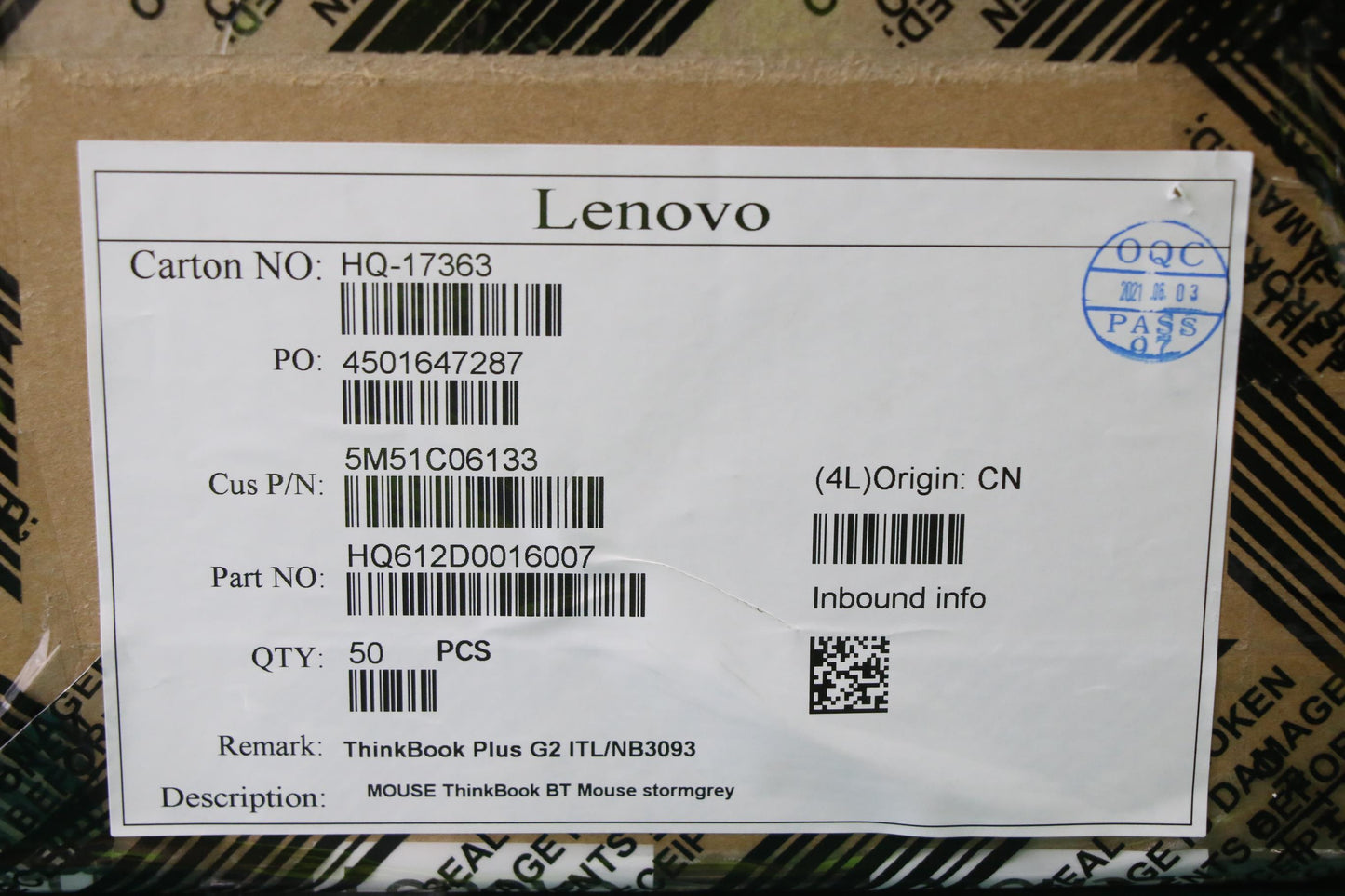 Lenovo Mouse Thinkbook Bt Mouse Storm - 5M51C06133