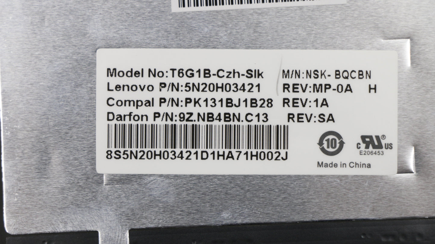 Lenovo Ki Keyboards Internal - 5N20H03421