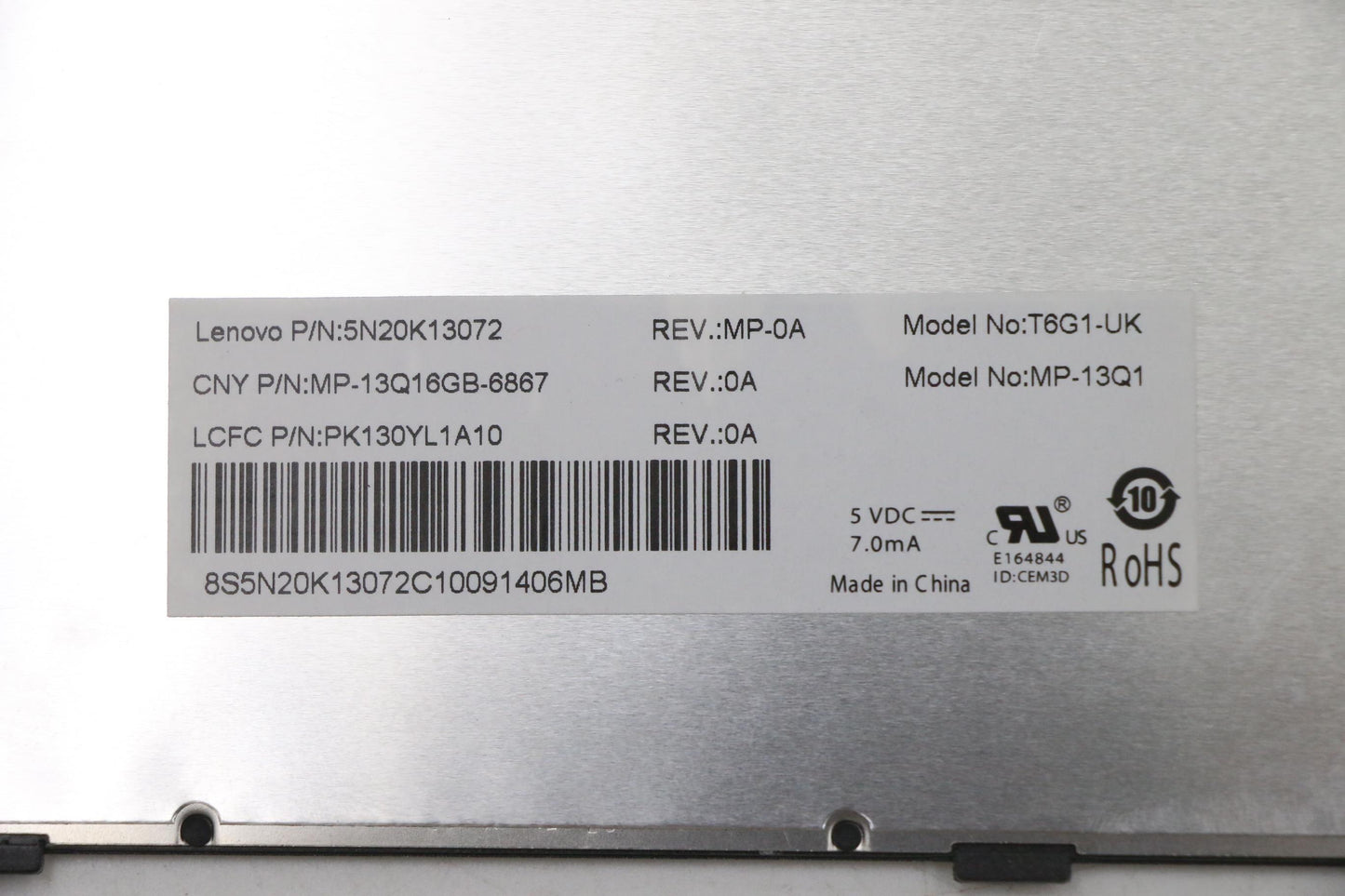 Lenovo Ki Keyboards Internal - 5N20K13072