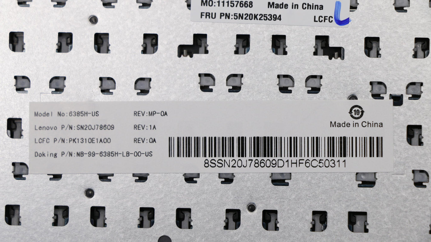 Lenovo Laptop Keyboard - 5N20K25394