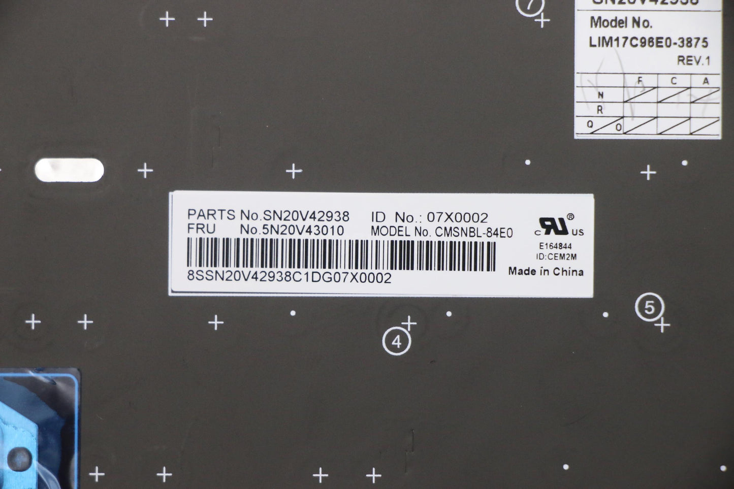 Lenovo Cmsk-Cs20,Bk-Nbl,Chy,Spa - 5N20V43010