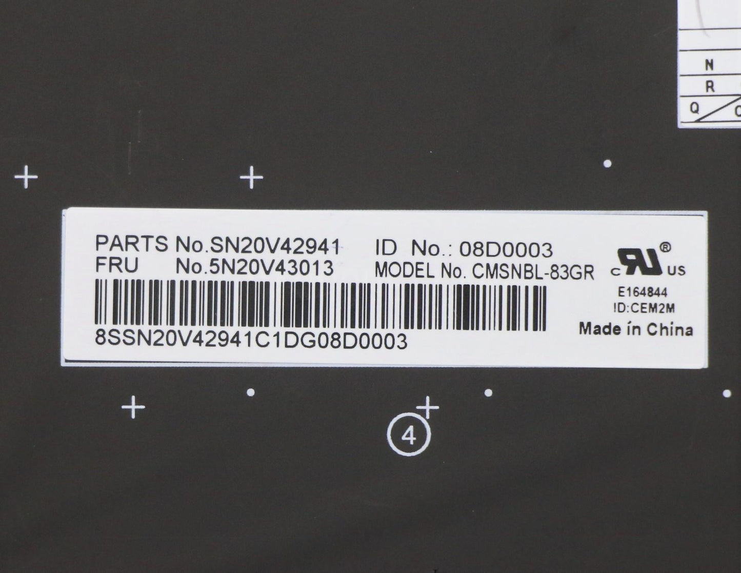 Lenovo Cmsk-Cs20,Bk-Nbl,Chy,Gre - 5N20V43013
