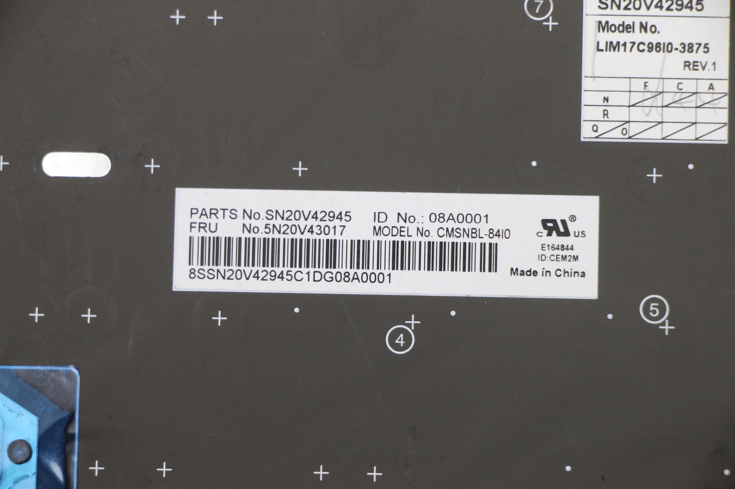 Lenovo Cmsk-Cs20,Bk-Nbl,Chy,Ita - 5N20V43017