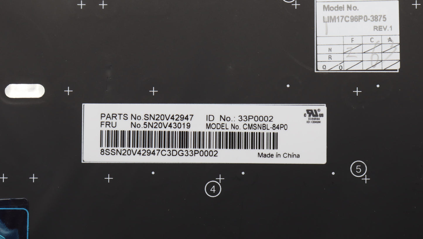 Lenovo Cmsk-Cs20,Bk-Nbl,Chy,Por - 5N20V43019
