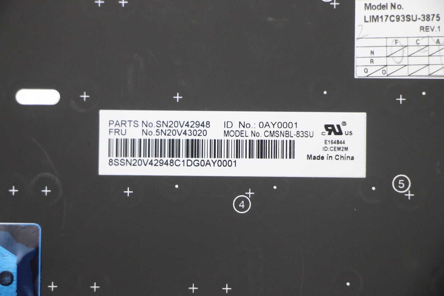 Lenovo Cmsk-Cs20,Bk-Nbl,Chy,Rus - 5N20V43020