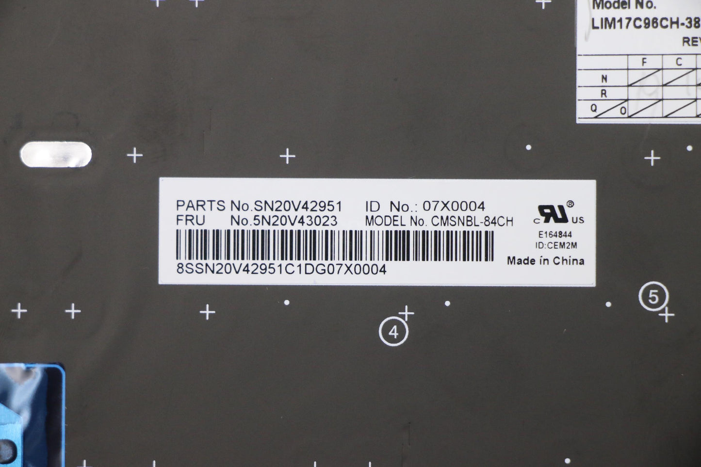Lenovo Cmsk-Cs20,Bk-Nbl,Chy,Sws - 5N20V43023
