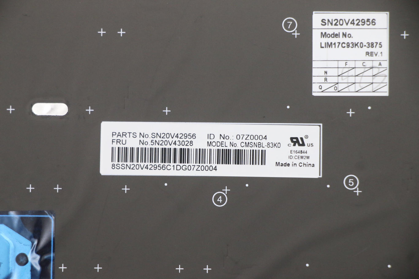 Lenovo Cmsk-Cs20,Bk-Nbl,Chy,Kor - 5N20V43028