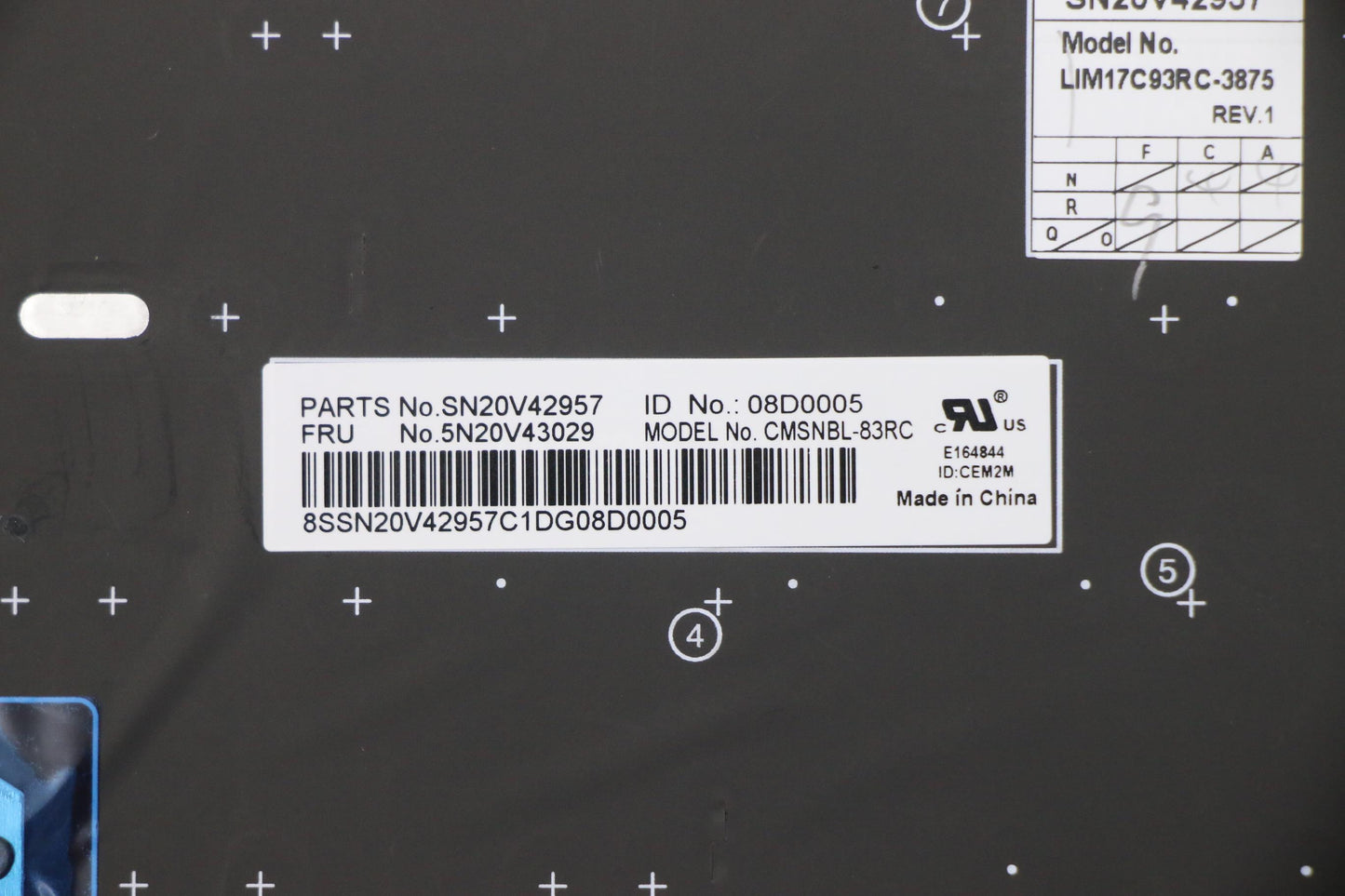 Lenovo Cmsk-Cs20,Bk-Nbl,Chy,Tc - 5N20V43029