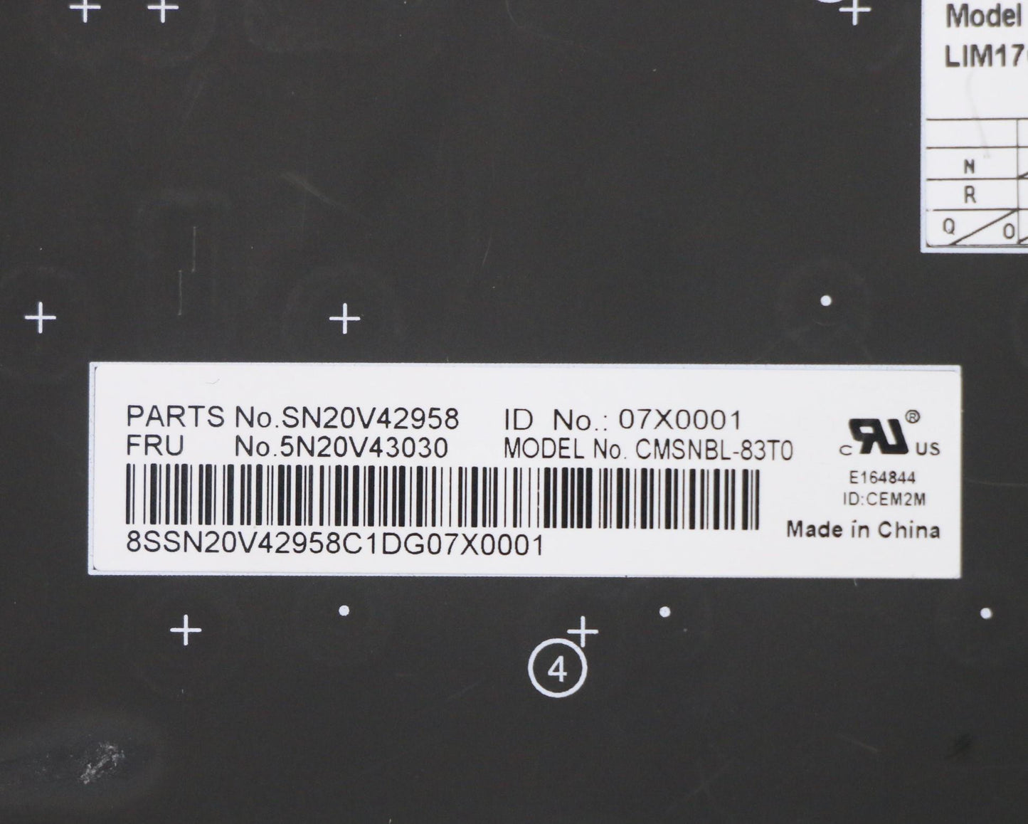 Lenovo Cmsk-Cs20,Bk-Nbl,Chy,Thai - 5N20V43030