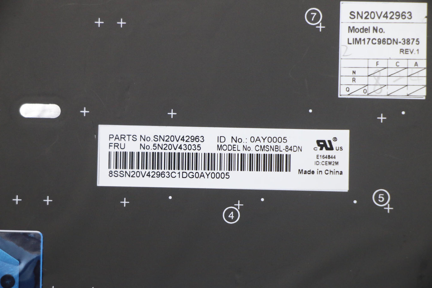 Lenovo Cmsk-Cs20,Bk-Nbl,Chy,Nordic - 5N20V43035