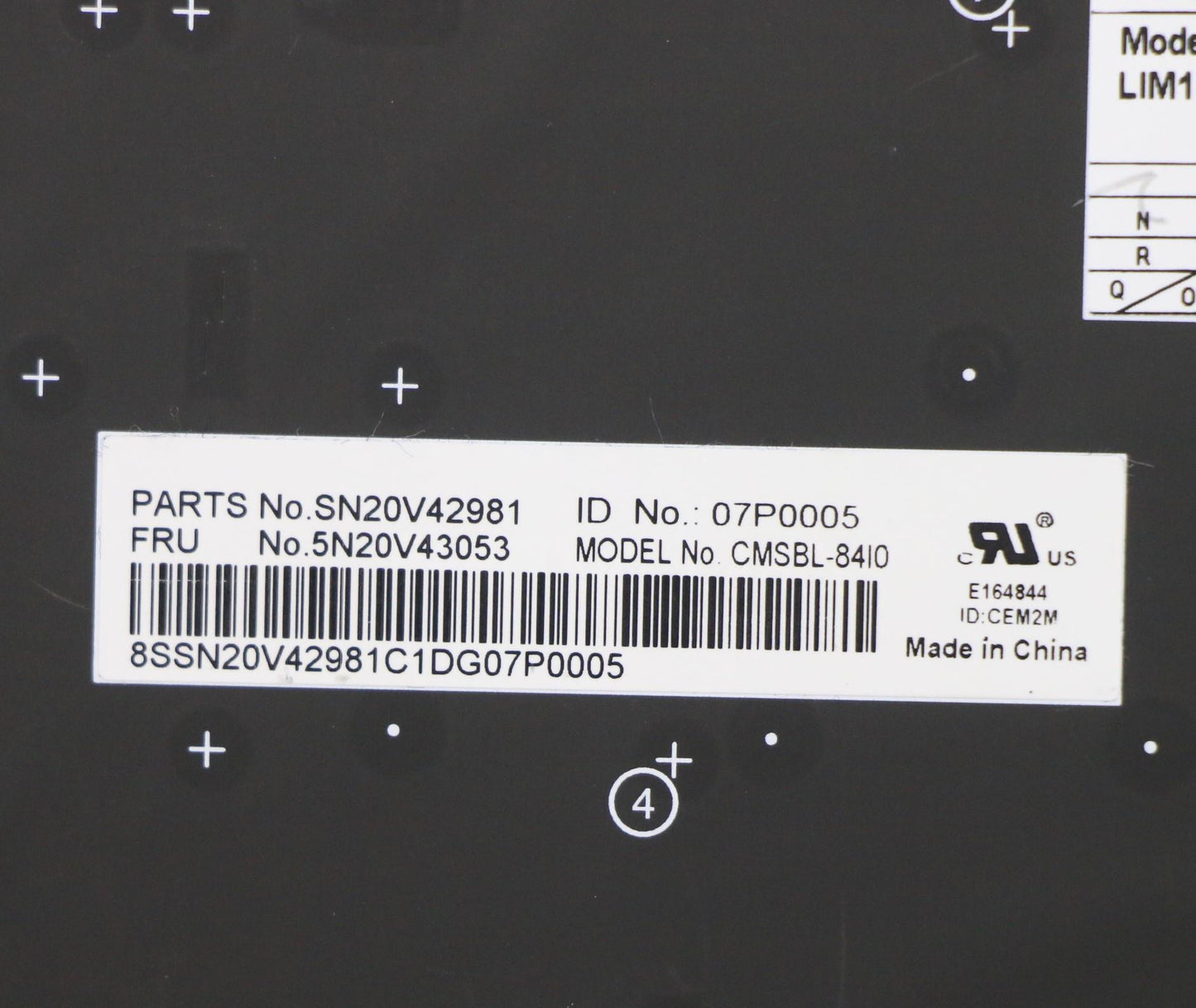 Lenovo Cmsk-Cs20,Bk-Bl,Chy,Ita - 5N20V43053