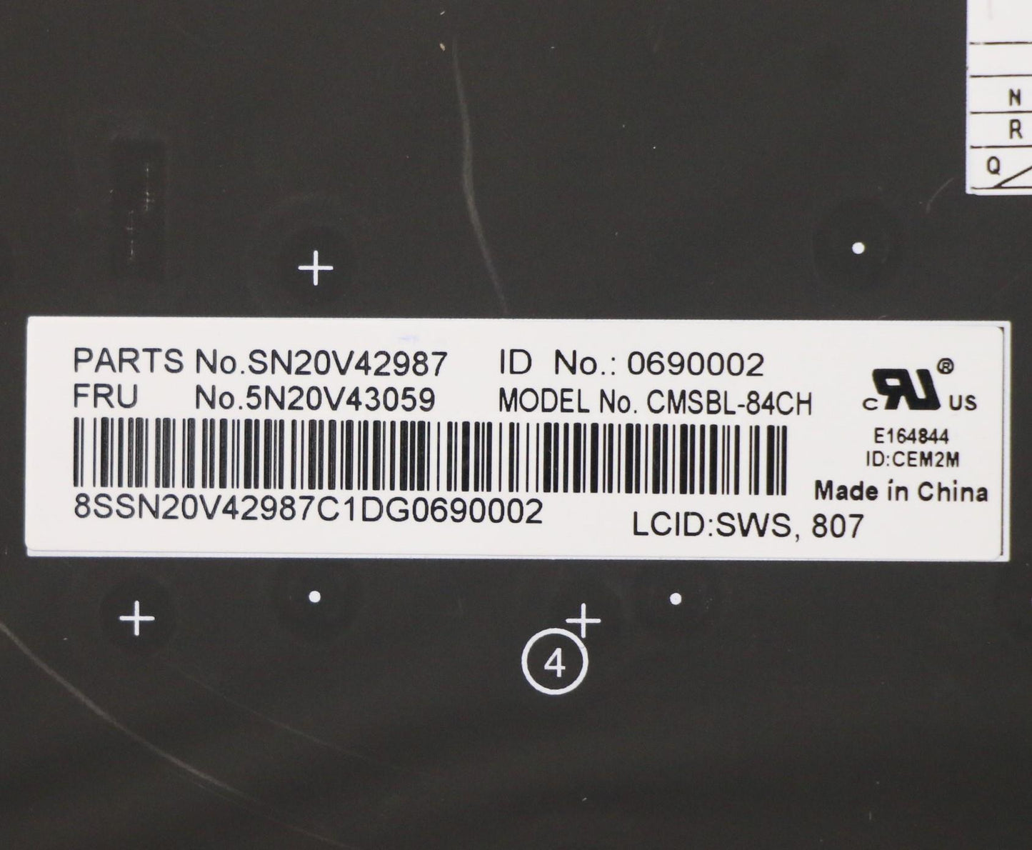 Lenovo Cmsk-Cs20,Bk-Bl,Chy,Sws - 5N20V43059