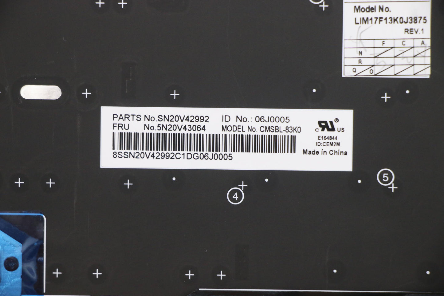 Lenovo Cmsk-Cs20,Bk-Bl,Chy,Kor - 5N20V43064