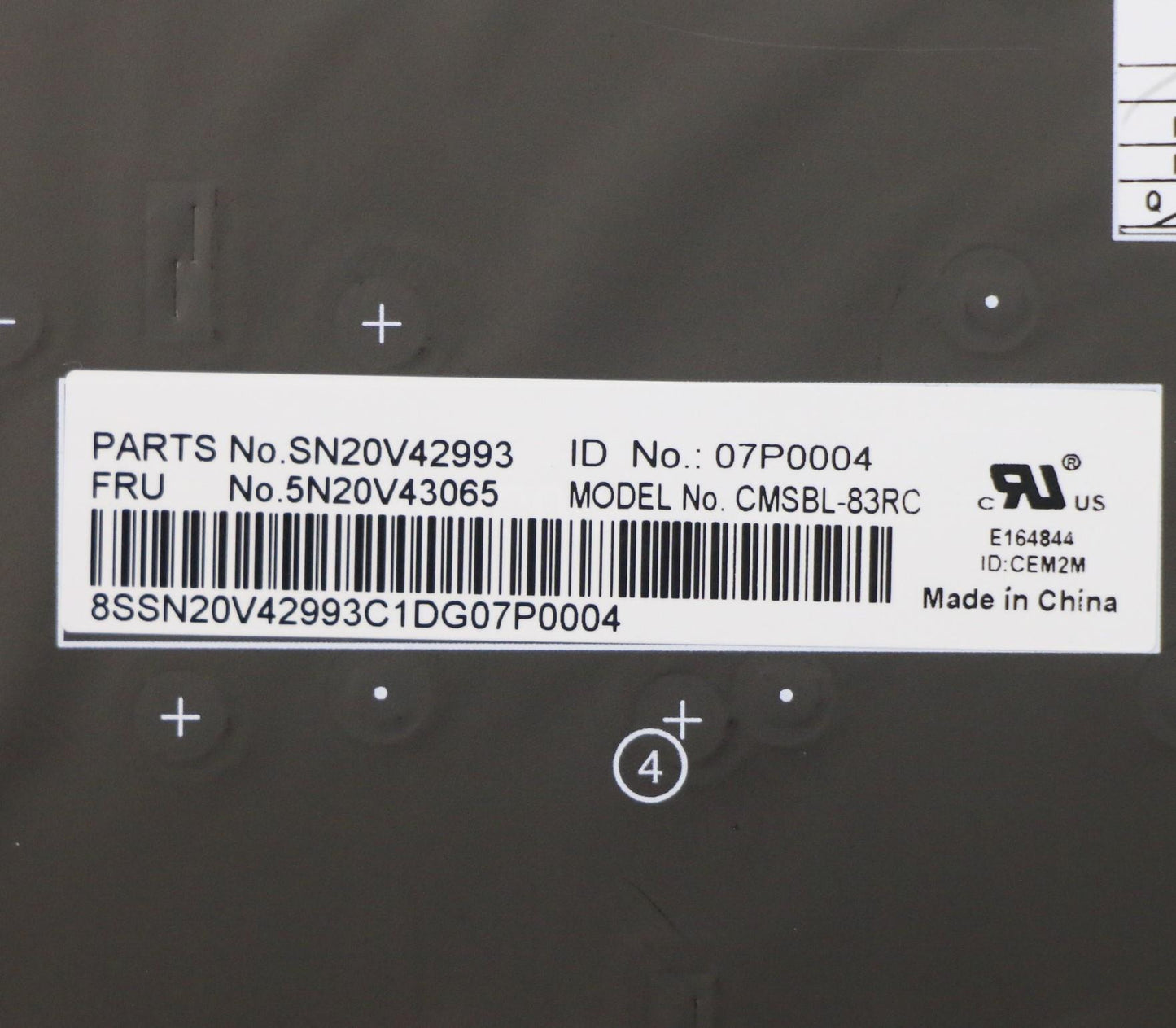 Lenovo Cmsk-Cs20,Bk-Bl,Chy,Tc - 5N20V43065