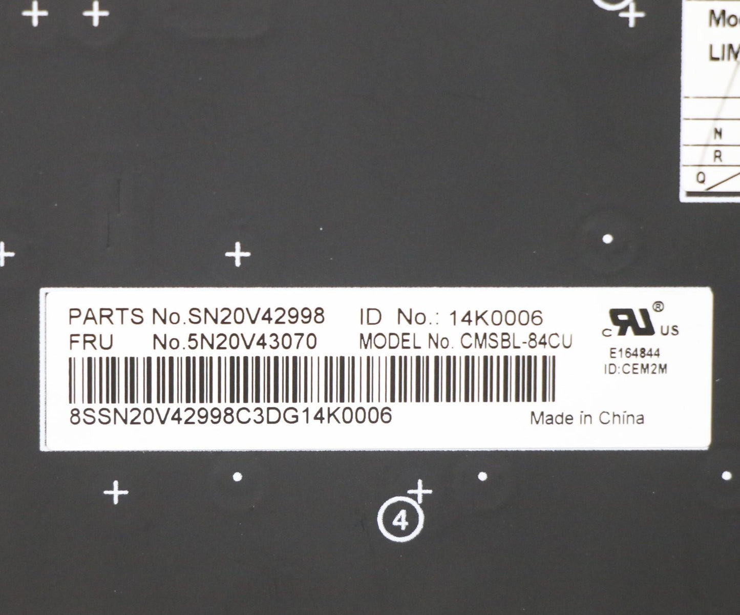 Lenovo Cmsk-Cs20,Bk-Bl,Chy,Fra/Eng - 5N20V43070