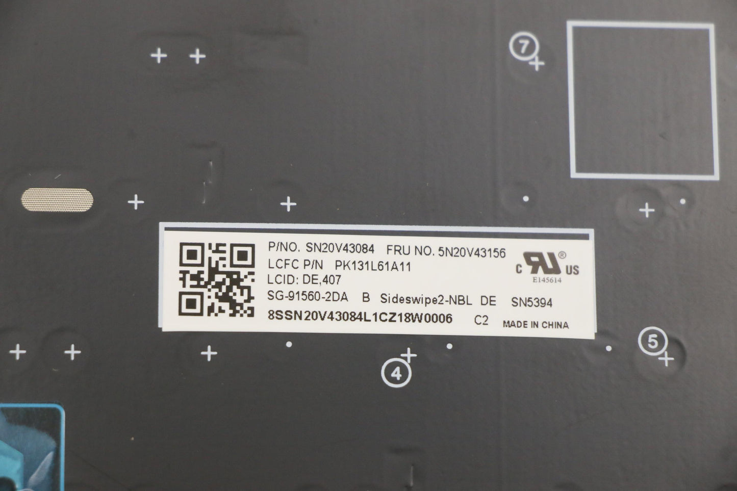 Lenovo Cmsk-Cs20,Bk-Nbl,Ltn,Ger - 5N20V43156