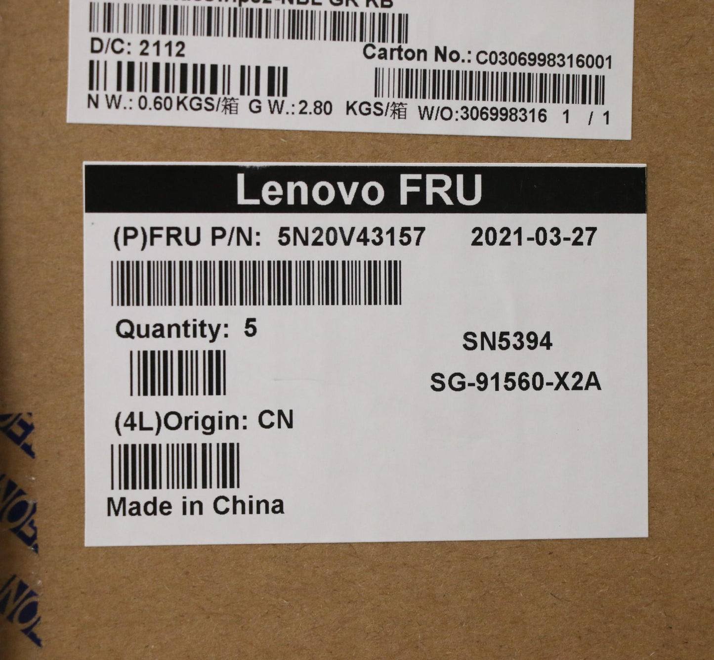 Lenovo Cmsk-Cs20,Bk-Nbl,Ltn,Gre - 5N20V43157