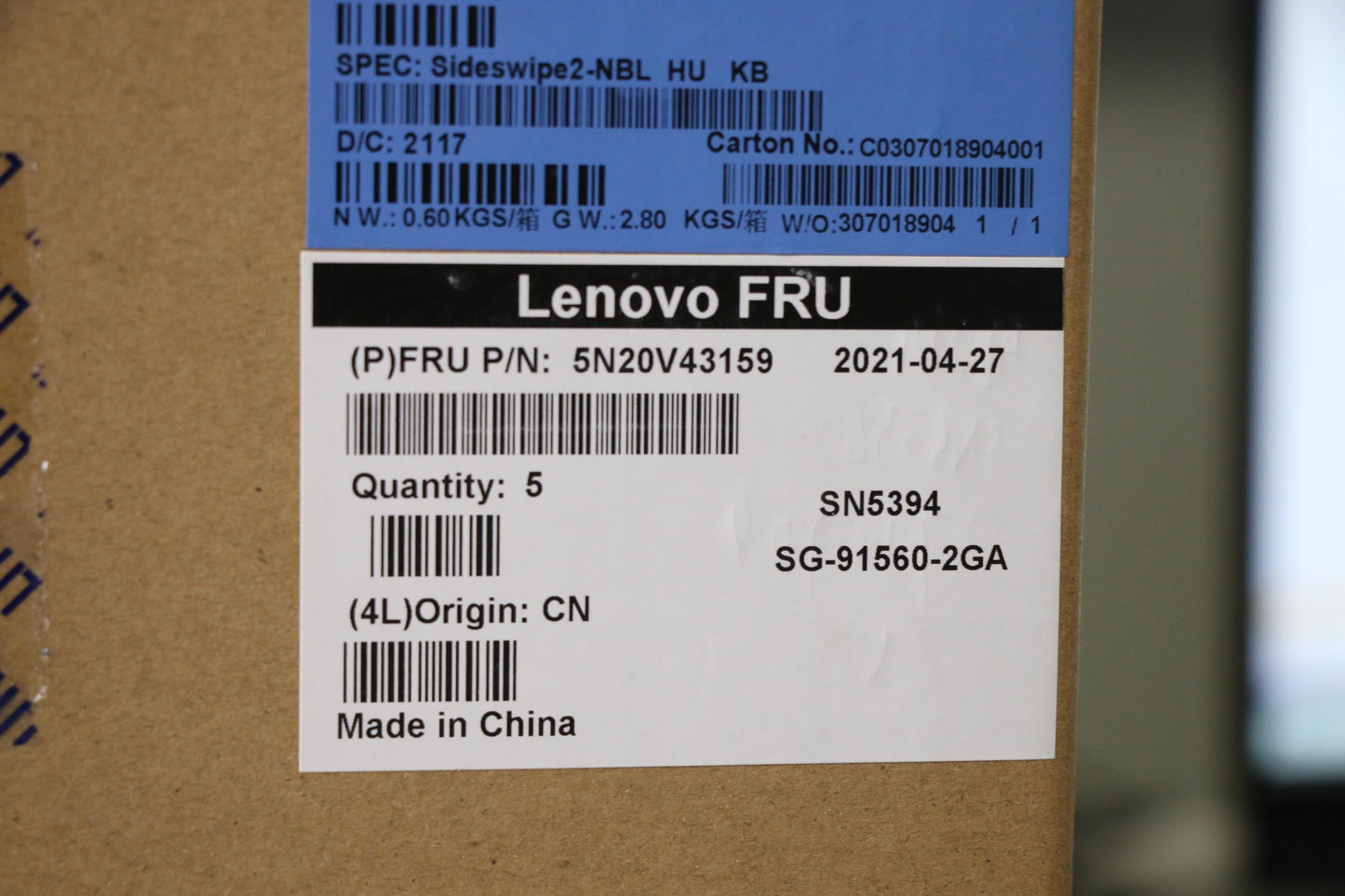 Lenovo Cmsk-Cs20,Bk-Nbl,Ltn,Hun - 5N20V43159