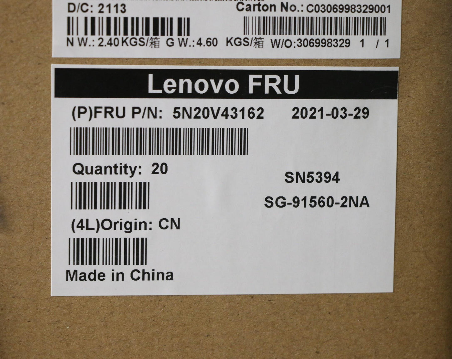 Lenovo Cmsk-Cs20,Bk-Nbl,Ltn,Nor - 5N20V43162