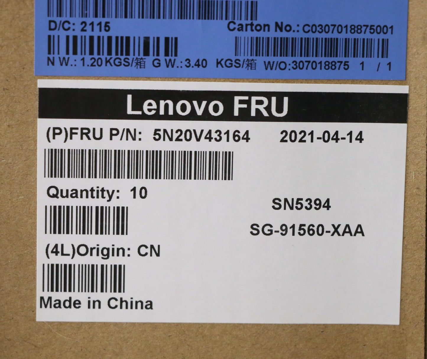Lenovo Cmsk-Cs20,Bk-Nbl,Ltn,Rus - 5N20V43164