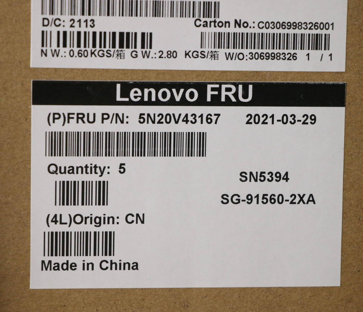 Lenovo Cmsk-Cs20,Bk-Nbl,Ltn,Sws - 5N20V43167