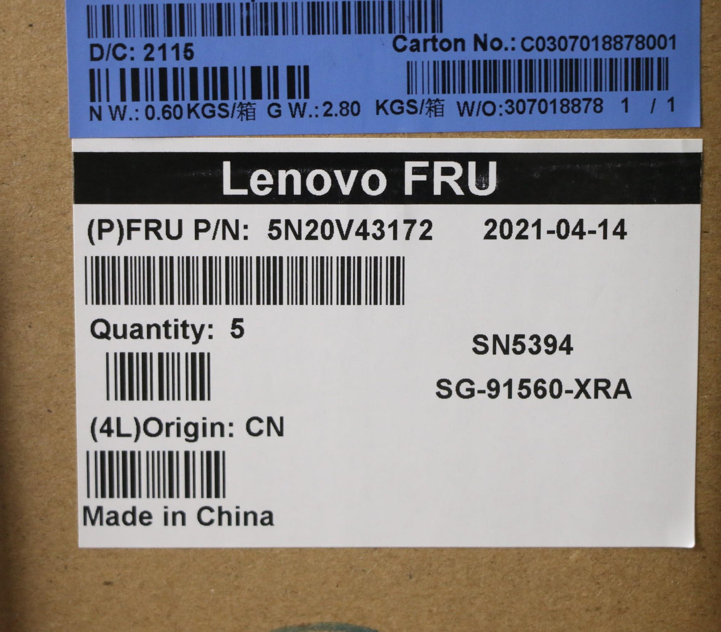 Lenovo Cmsk-Cs20,Bk-Nbl,Ltn,Kor - 5N20V43172