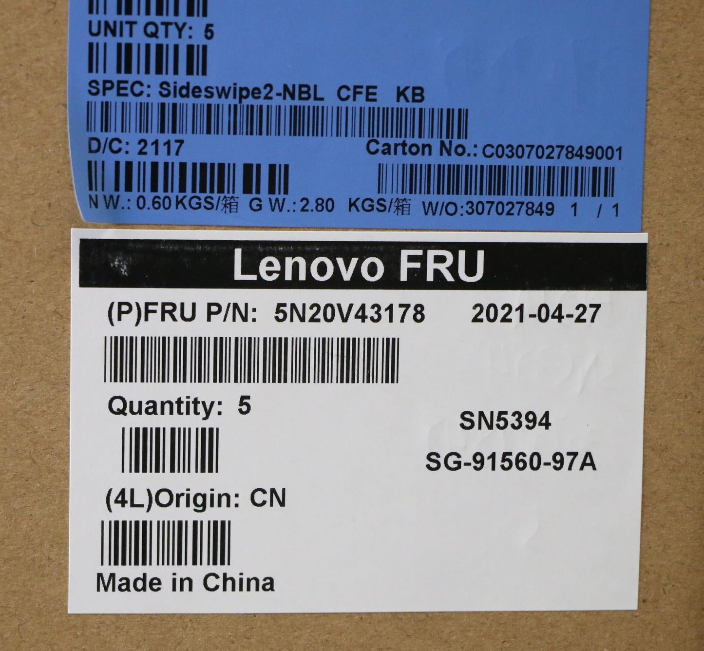Lenovo Cmsk-Cs20,Bk-Nbl,Ltn,Fra/Eng - 5N20V43178