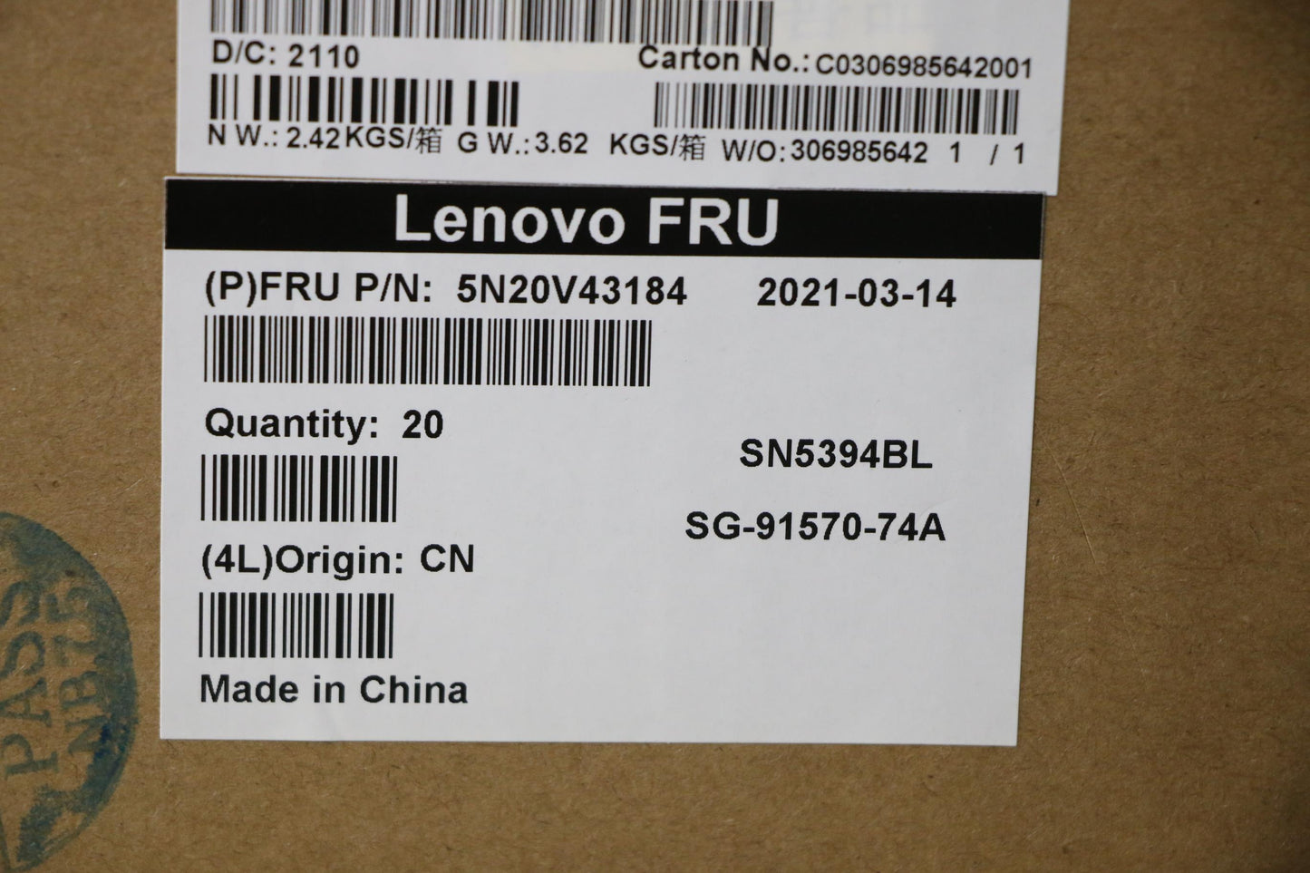 Lenovo Cmsk-Cs20,Bk-Bl,Ltn,La Spa - 5N20V43184