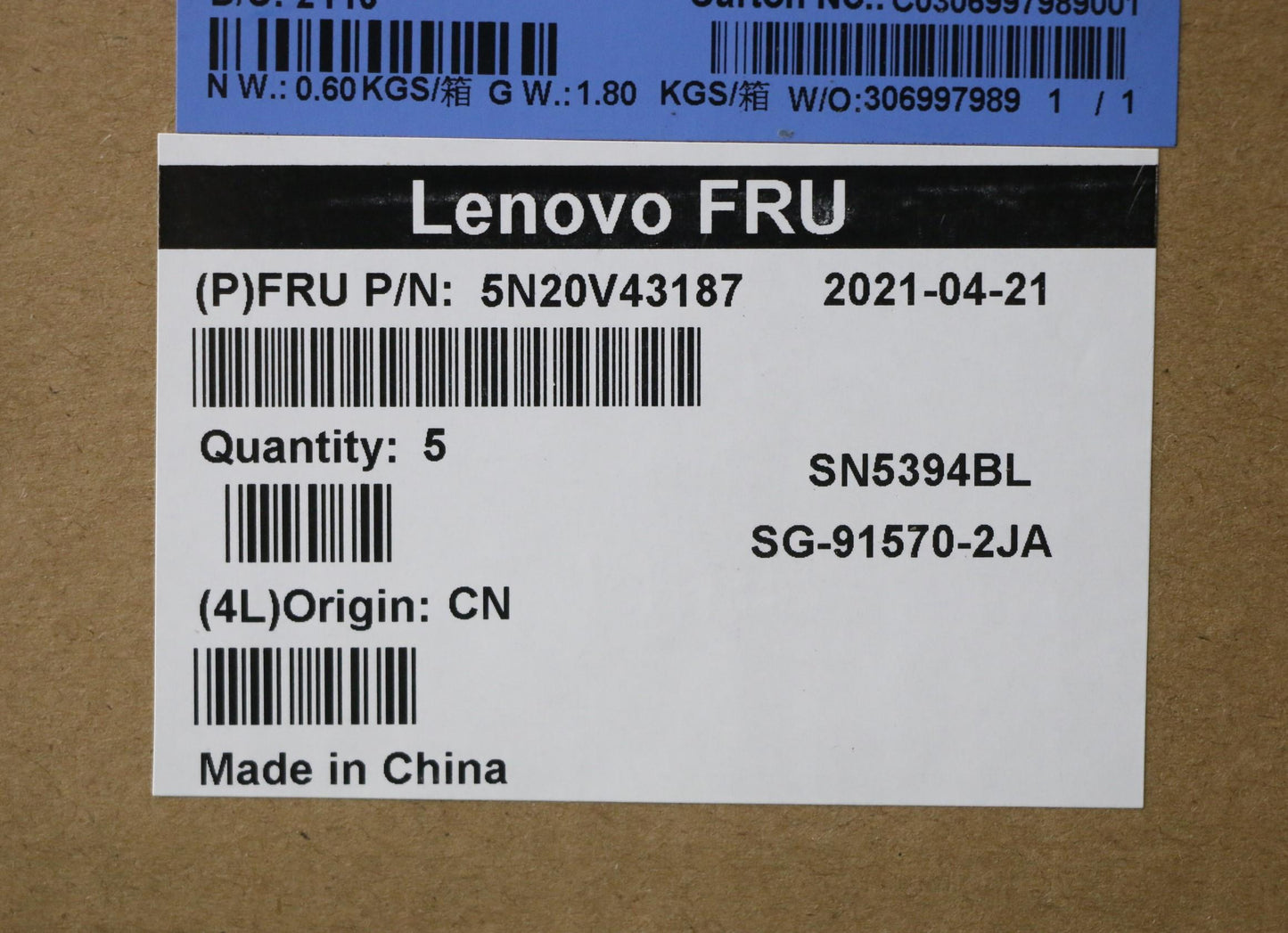 Lenovo Cmsk-Cs20,Bk-Bl,Ltn,Bel - 5N20V43187