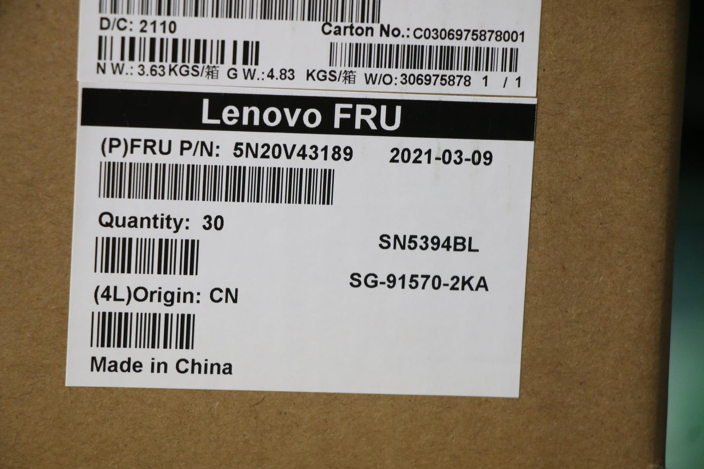 Lenovo Cmsk-Cs20,Bk-Bl,Ltn,Den - 5N20V43189