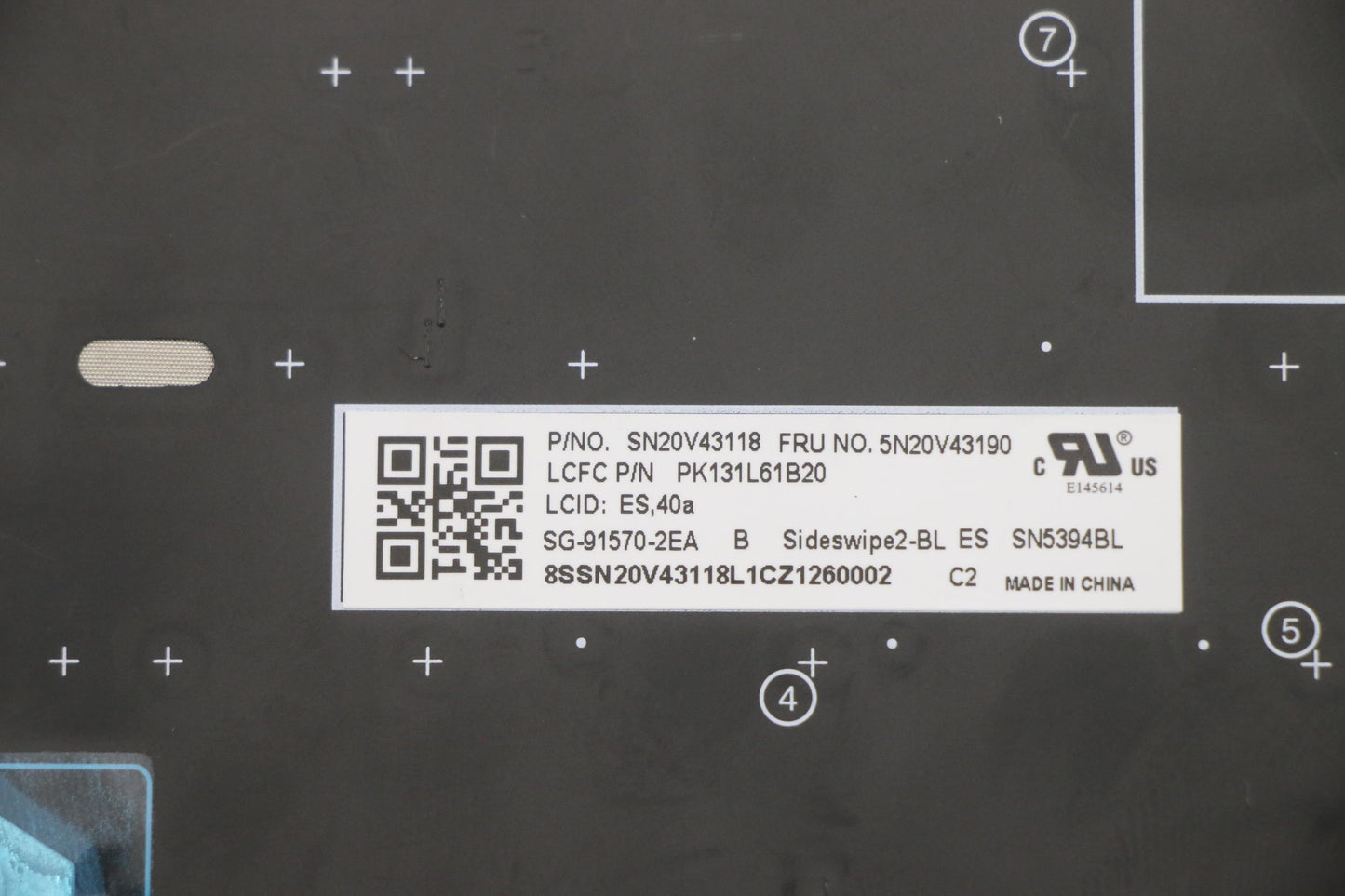 Lenovo Cmsk-Cs20,Bk-Bl,Ltn,Spa - 5N20V43190