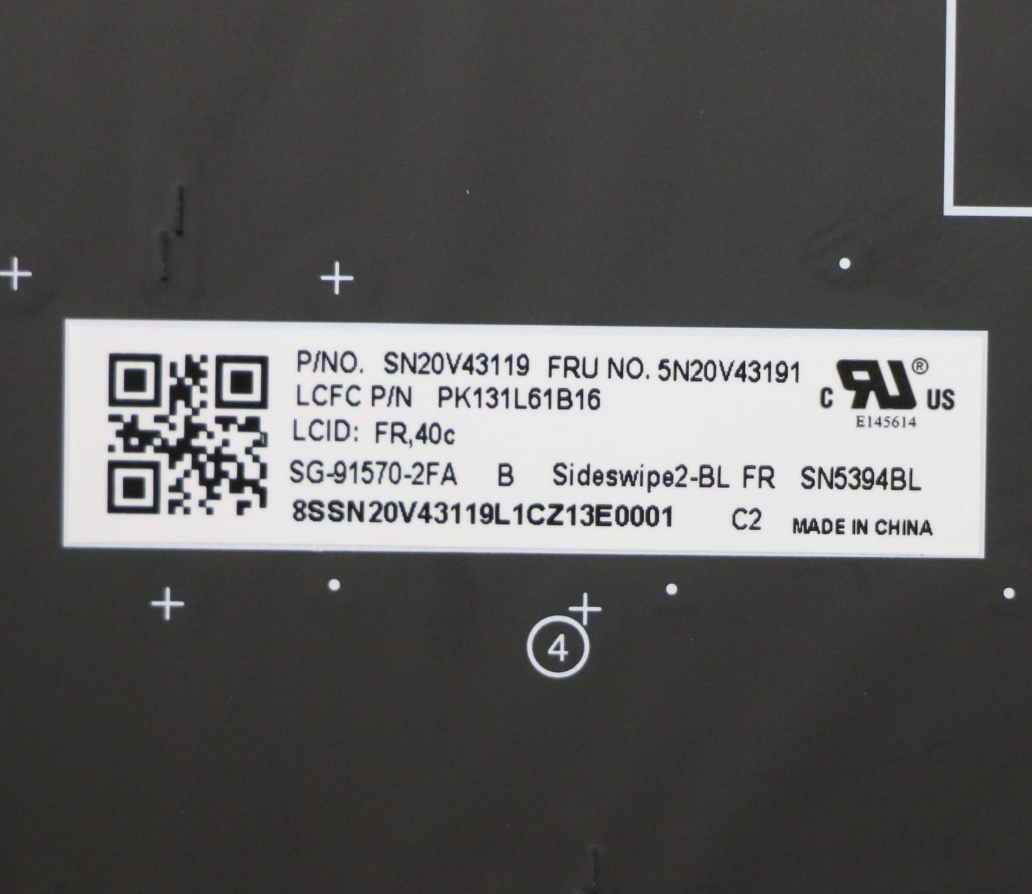 Lenovo Cmsk-Cs20,Bk-Bl,Ltn,Fra - 5N20V43191